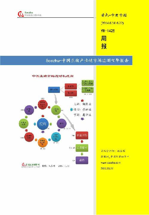 搜豬預(yù)警YH1425周報(bào)--中國生豬產(chǎn)業(yè)鏈?zhǔn)袌霰O(jiān)測預(yù)警報(bào)告